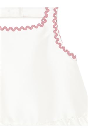 white polyester dress SIMONETTA KIDS | SY1B02S0251102RS
